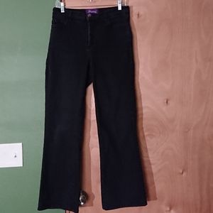 NYDJ  Lift Tuck® Barbara Black Bootcut Jeans Sz 10